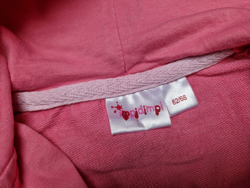 Impidimpi - Mädchen  Reißverschluss  Sweat Jacke - Pink / Rosa - Gr. 62 / 68 - Bild 7 von 7