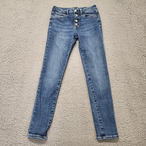 Gap Jegging Girls Size 12 Adjustable Waist Distressed High Rise Ankle Stretch - Picture 1 of 15