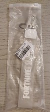 New - Fortnite Keychain Badge Holder Strap Style - White/Clear - 10"