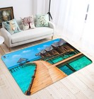 3D Bridge House NBC488 Game Rug Mat Elegant Photo Carpet Mat Fay 2023