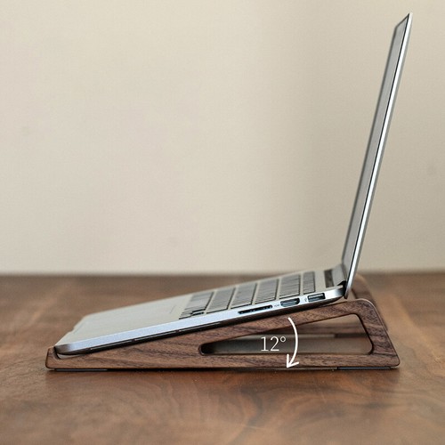 Universal Portable Wooden Laptop Holder Stand Computer Cooling Bracket Suita _ou - Afbeelding 4 van 12