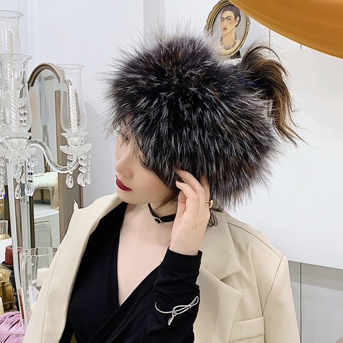 Sciarpa donna pelliccia fascia vera pelliccia di volpe maglia fazzoletto da collo morbido collo PELLICCIA - Foto 2 di 25