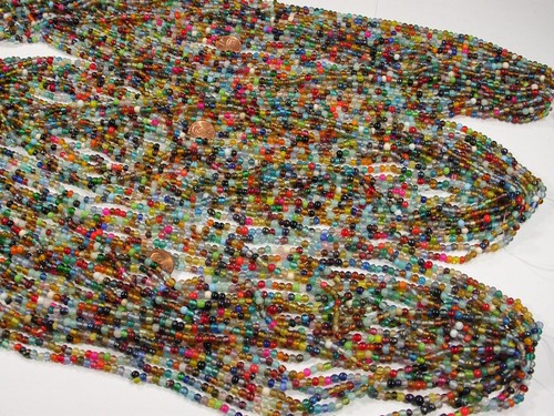 30 Strands 36" India Handmade Assorted Color Glass Beads Wholesale Bulk (CT-52) - Picture 7 of 19