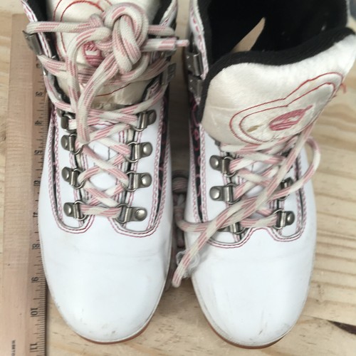 Timberland Boots Womens 8.5 M Euro Hiker Bootie White Leather Lace Up Ankle Top - Picture 8 of 17