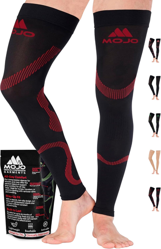 Mojo - Compression Socks Footless for Women and Men 20-30Mmhg - Thigh High Compr