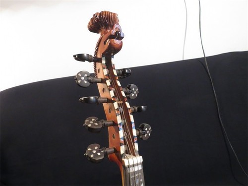 Deluxe fancy Norwegian Hardanger fiddle 16 1/2" viola (4*5) 9 strings #12919 - Picture 9 of 11