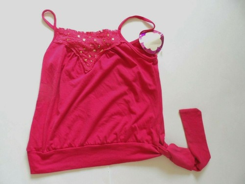 ZOEY Girl's Spaghetti Strap Tank Top, Blue or Magenta Pink, Sizes: M, L, XL () - Picture 3 of 8