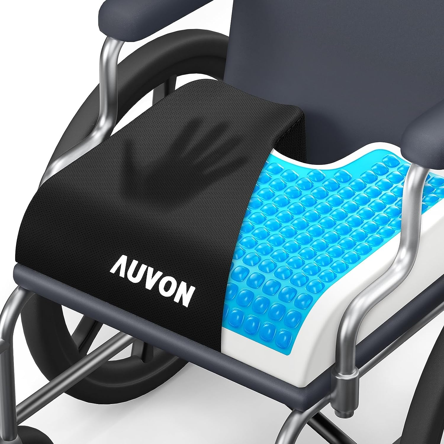 Gel Wheelchair Seat Cushion - Pain Relieving Refreshing Ergonomic Chair Cushion-image