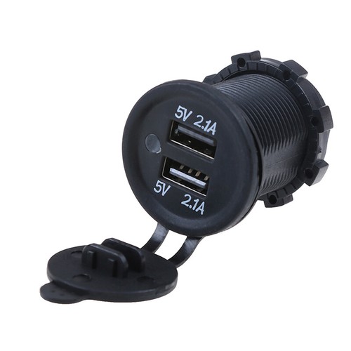 Dual 2 USB outlet 1A & 2.1A port socket charger for car boat motorcycle 12v.x JW - Zdjęcie 9 z 10