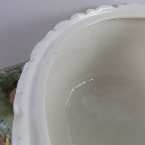 Antike Desvres Französische Fayence Keramik Terrine Handbemalt Renaissance Muster - Bild 15 von 15