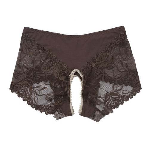 Women Hollow Out Panties Lace Crotchless Underwear Bikini Briefs High Cut Shorts - Bild 33 von 49