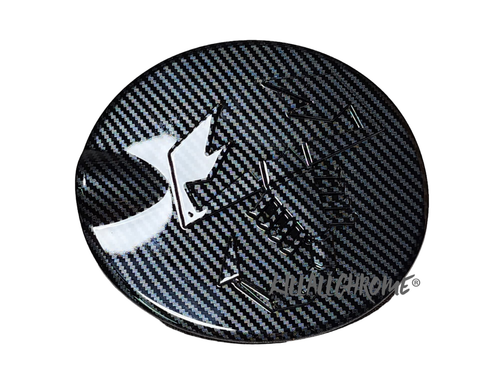 Abarth CARBON EFFECT PETROL GAS FUEL CAP COVER TRIM 500 595 Scorpion HQ UK STOCK - 第 3/7 張圖片