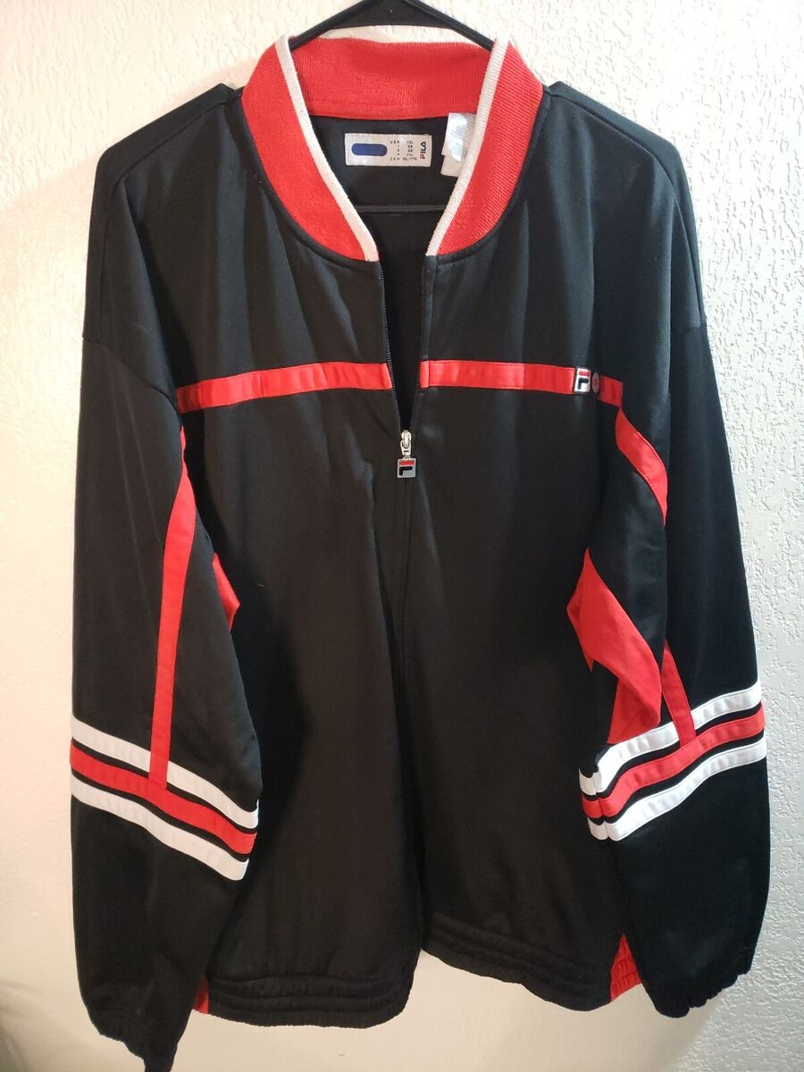 Fila red and black jacket discount