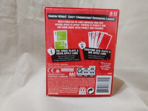 EXPRESS APPLES TO APPLES THE GAME OF CRAZY COMBINATIONS CARD GAME 3-4 PLAYERS - Picture 2 of 4