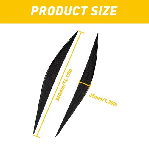 Carbon Fiber Front Headlight Eyebrow Cover Eyelid Trim For BMW 3 Series 13-19 A2 - Picture 6 of 12