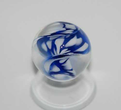 Contemporary art glass handmade borosilicate twist marble 1.097-1.123 inches - Picture 2 of 6