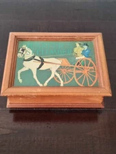 1930's Music Box Thorens of Switzerland Wood Jewelry Box