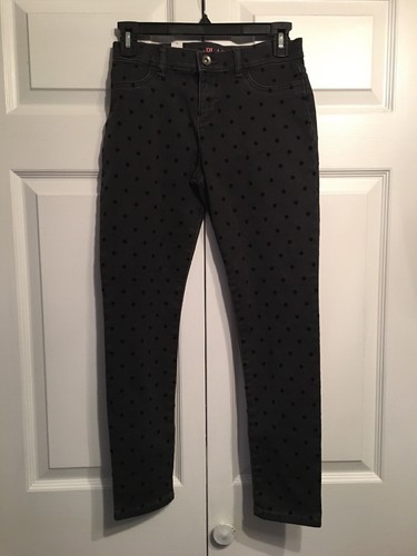 CLOSE OUT! NWT Children's Place Girls Jegging Jeans Size 12 Dark Gray w/ Dots - Picture 1 of 10