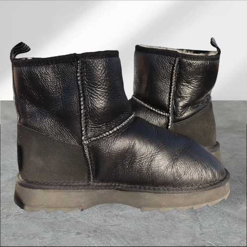 Emu Australia Sharky Mini Town Black Boots, Women's Size 10 - Picture 6 of 8