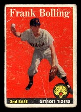Frank Bolling 1958 Topps #95 Detroit Tigers Pr