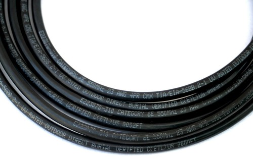 300'ft CAT6 cable de entierro directo de pared exterior cable impermeable red Ethernet - Imagen 3 de 4