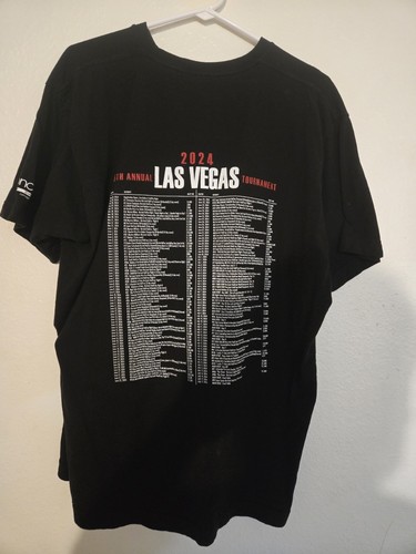 0ne 2024 Vintage STAFF World Series of Poker Logo T-shirt XL WSOP   RARE!!! - Picture 2 of 2