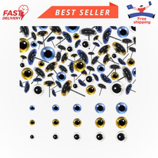 150 Pcs 6-12mm Glass Craft Eyes 3 Colors for Needle Felting Dolls  Bear Making