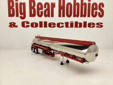 1/64 DCP Red & Chrome Tandem Axle Elliptical Fuel Tanker Trailer