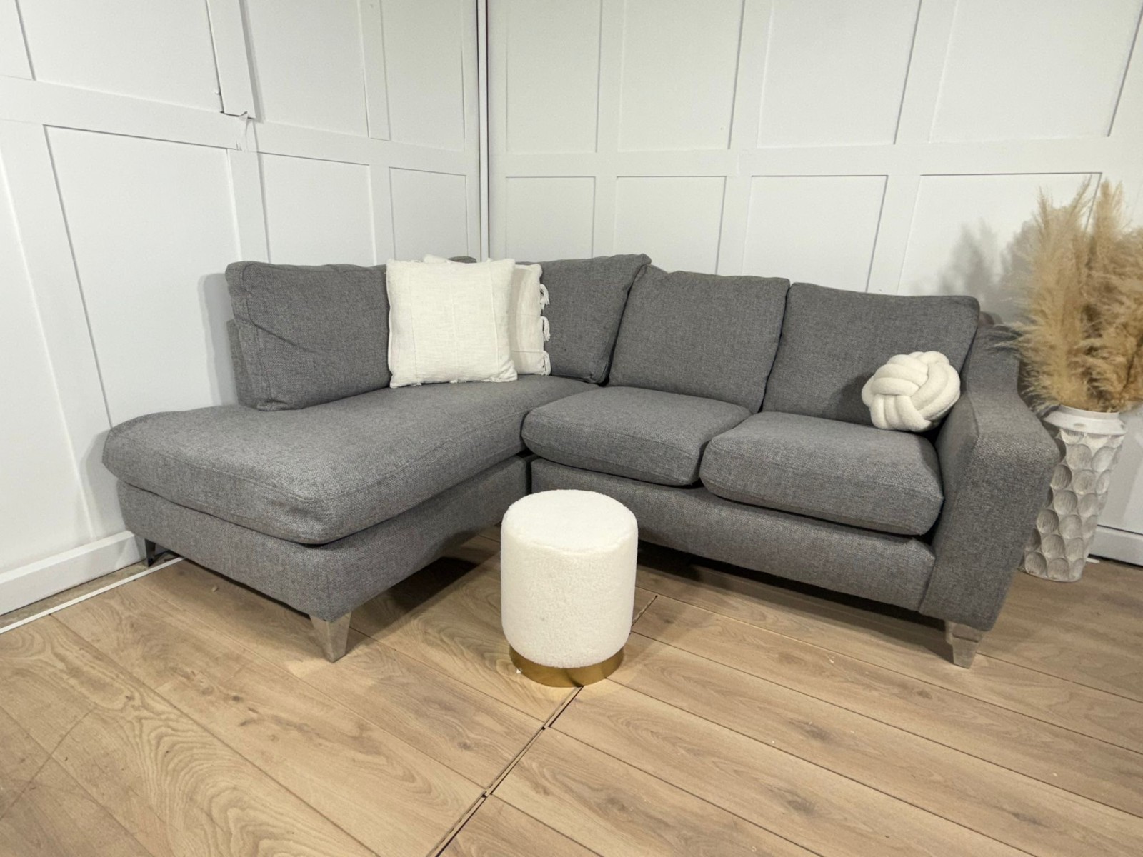 Next grey corner sofa chaise