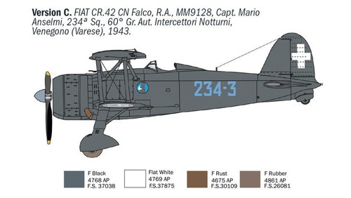 Italeri 1485 - Fiat CR.42 CN Falco Night Fighter 1:72 - Imagen 8 de 8
