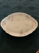 Antique Theodore Haviland Limoges France 13-3/4” Oval Platter Roses Schleiger
