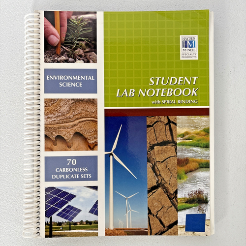 New, HM ENVIRONMENTAL SCIENCE STUDENT LAB NOTEBOOK: 70 Carbonless Duplicate Sets