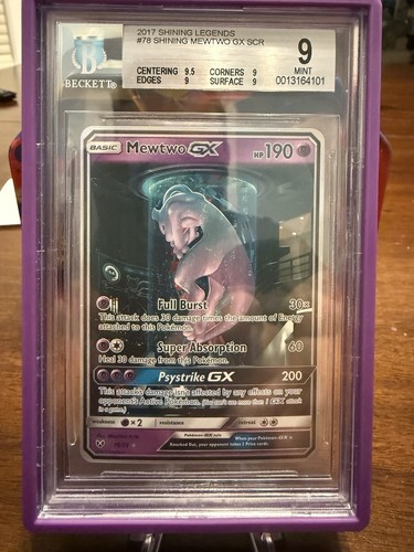Mewtwo-GX graded BGS 9 for sale on eBay