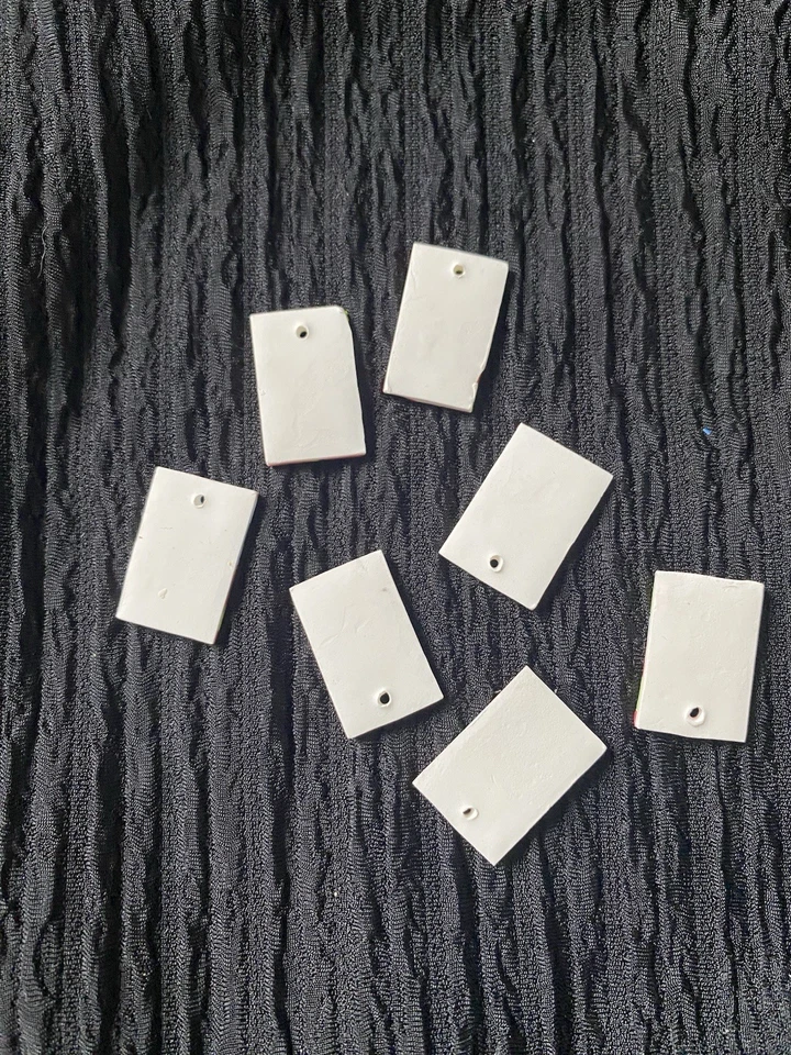 Colgantes colgantes de mosaico de arcilla polimérica hechos a mano coloridos suministros de joyería boho Foto 2 de 2