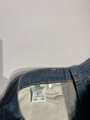 Jeans Levis 527 Para Hombre 38x34 Azul Bota Baja Algodón Denim Levi's De Colección Actual 38x35 - Imagen 7 de 12