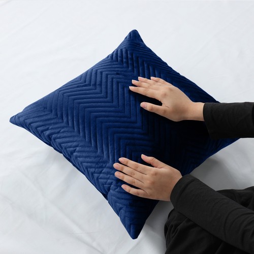 7 Pcs Cushion Covers Luxury Velvet Embroidery & Scandinavian Quilted Sofa Throw - Picture 65 of 115