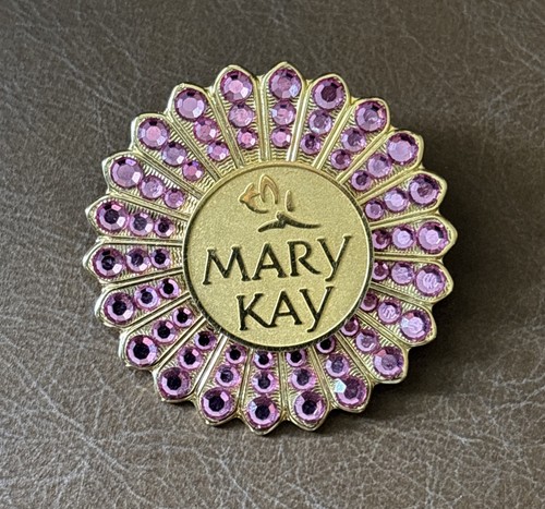 Mary Kay rosa Brosche Anstecknadel Strass Auszeichnung - Bild 1 von 4