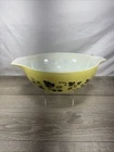 Vintage Pyrex Gooseberry Yellow Cinderella Mixing Bowl 444 Black Pattern