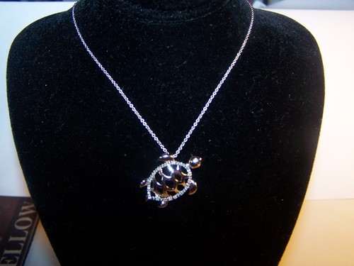 KAY JEWELERS 18 DIAMANTEN STERLINGSILBER SCHILDKRÖTE ANHÄNGER & KETTE - Bild 5 von 8
