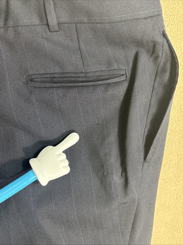 Palm Beach 56L Navy Pinstripe Two Button 2 Piece Suit 51x31 Wool USA Relaxed - Picture 21 of 24