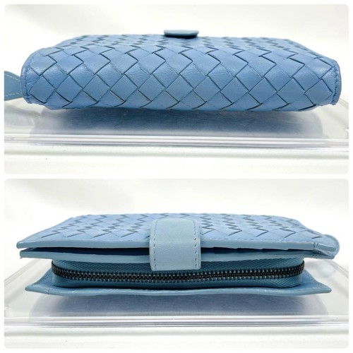 Cartera Bottega Veneta con Cremallera Redonda y Cuero Intrecciato Auténtica de JapónRIN - Imagen 18 de 24