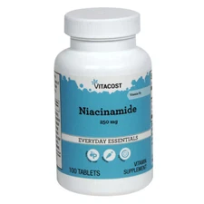 Vitacost Niacinamide 250mg 100 Tablets CIRCULATION BB 10/2026