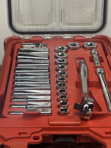 3/8 In. Drive SAE Ratchet and Socket Mechanics Tool Set with Packout Case (28-Pi - Picture 5 of 7