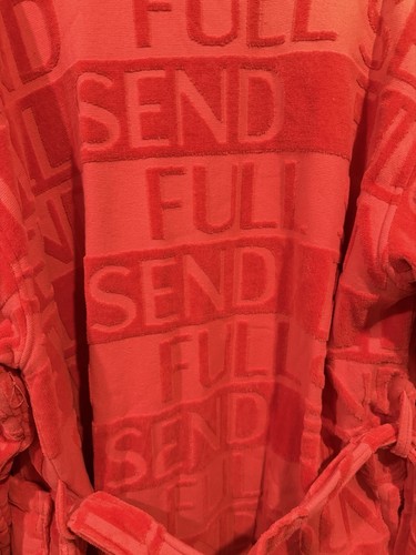Full Send Nelk Boys Red Bath Robe Rare - Picture 12 of 12