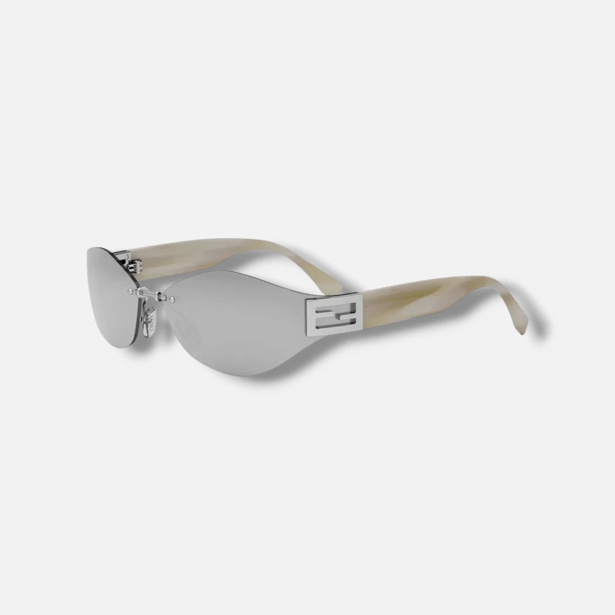 Fendi Elegant Shiny Beige Fine 59mm Round Sunglasses Fendi Beige Sunglasses for Women for sale | eBay main image 4
