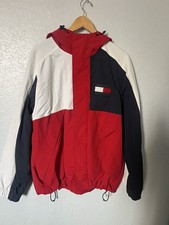 Tommy Hilfiger Windbreaker Jacket With Hood 90  s vintage High Quality