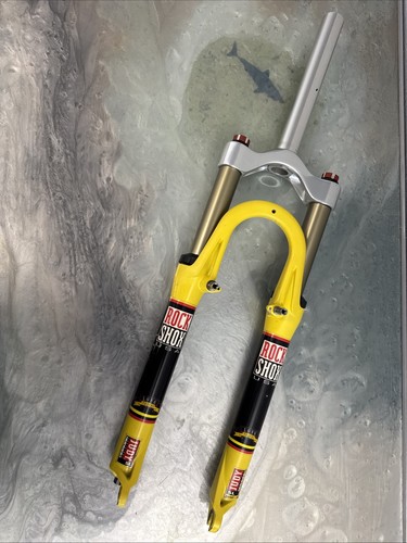 RockShox Judy SL Forcella Giallo Titanio Hardware 1 1/8 26” MTB anni 90 necessita di assistenza - Foto 1 di 6