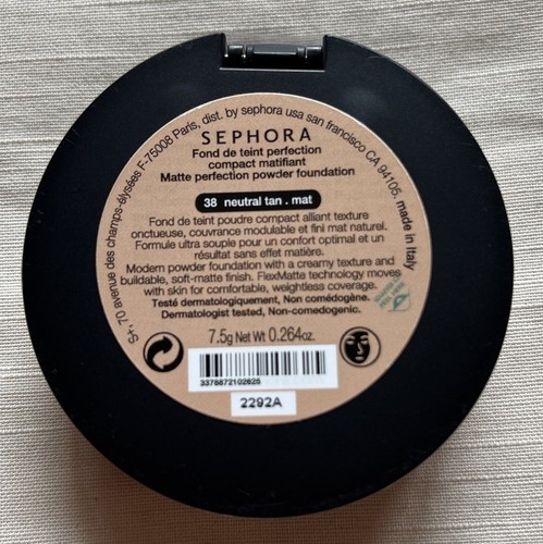Sephora Matte Perfection Powder Foundation ~ 38 Neutral Tan Full Size - Picture 2 of 2