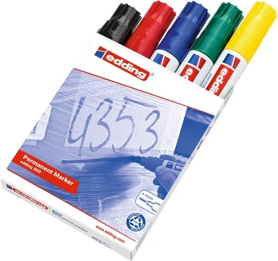 Edding 800 Permanentmarker 5er-Set Sortiert 4-12mm breit 5 Stück! - Bild 1 von 3