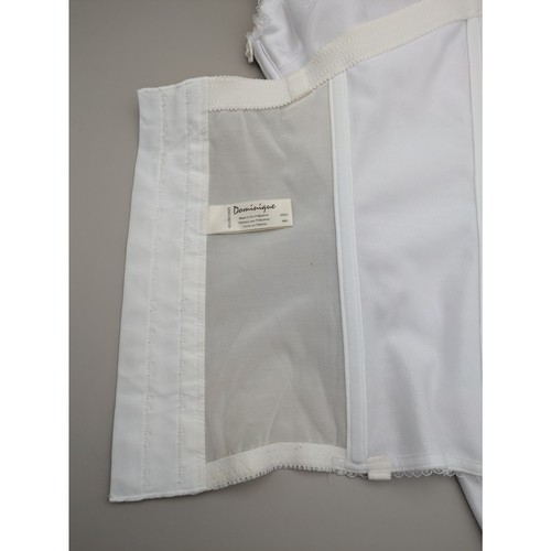 Dominique senza spalline bustier linea lunga corsetto bianco raso sposa matrimonio taglia 38B - Foto 4 di 10